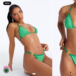 Fashion Nova Vibrant Green Bikini Set